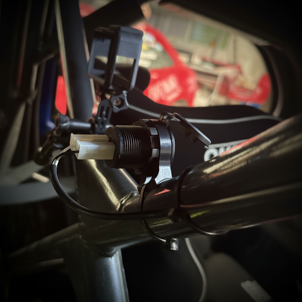 Soporte Toma USB 12V - Detalle de montaje y cableado
